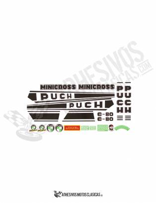 Minicross E-80 PUCH Stickers KIT