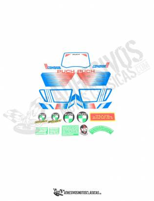 Condor 3 White PUCH Stickers KIT