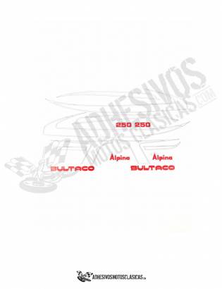 BULTACO Alpina 250 Stickers kit
