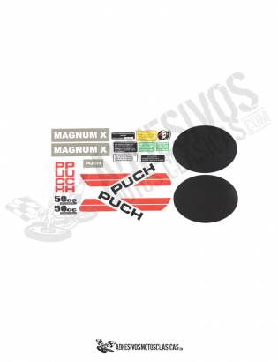 red PUCH MAGNUM X  Stickers kit
