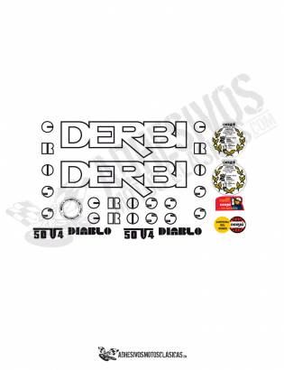 DERBI Diablo 50 V4 Stickers kit
